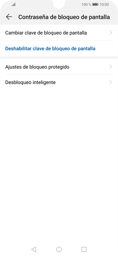 Pulsa Deshabilitar clave de bloqueo de pantalla.