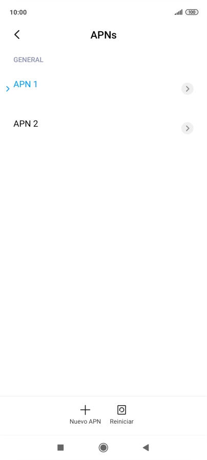 Pulsa en el campo junto a la conexión de datos para activarla.
