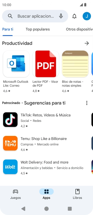 Pulsa el icono de perfil.