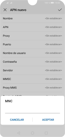Introduce 01 y pulsa ACEPTAR.