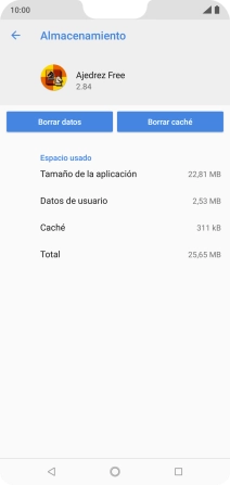 Pulsa Borrar caché.