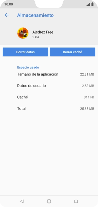 Pulsa Borrar caché.