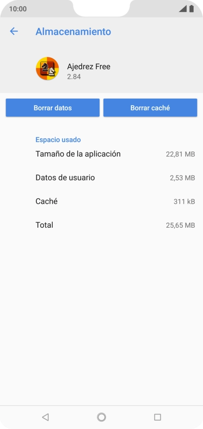 Pulsa Borrar caché.