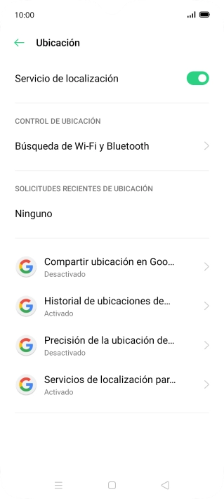Pulsa Precisión de la ubicación de....