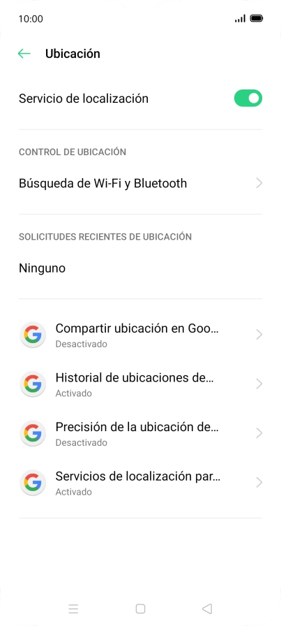 Pulsa Precisión de la ubicación de....