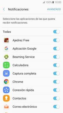 Pulsa el indicador junto a la app deseada para activar o desactivar la función.