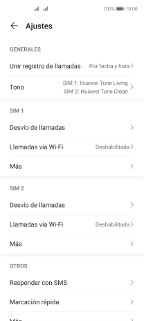 Pulsa Desvío de llamadas bajo la tarjeta SIM deseada.