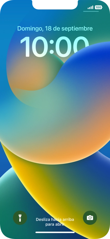 Pulsa en un lugar cualquiera de la pantalla de bloqueo y mantén la pulsación unos instantes.