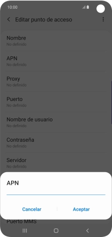 Introduce airtelwap.es y pulsa Aceptar.