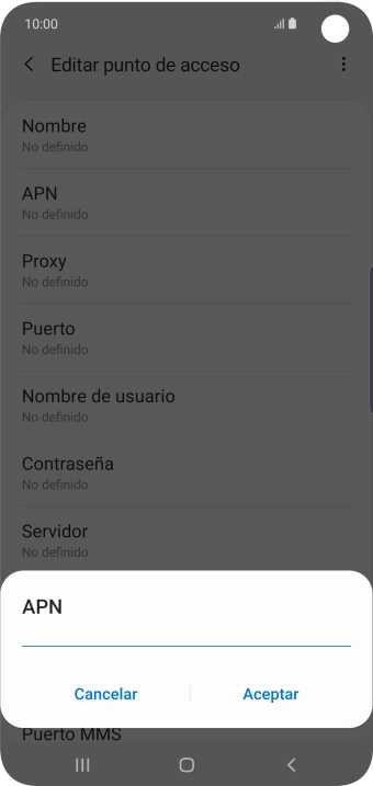 Introduce airtelwap.es y pulsa Aceptar.
