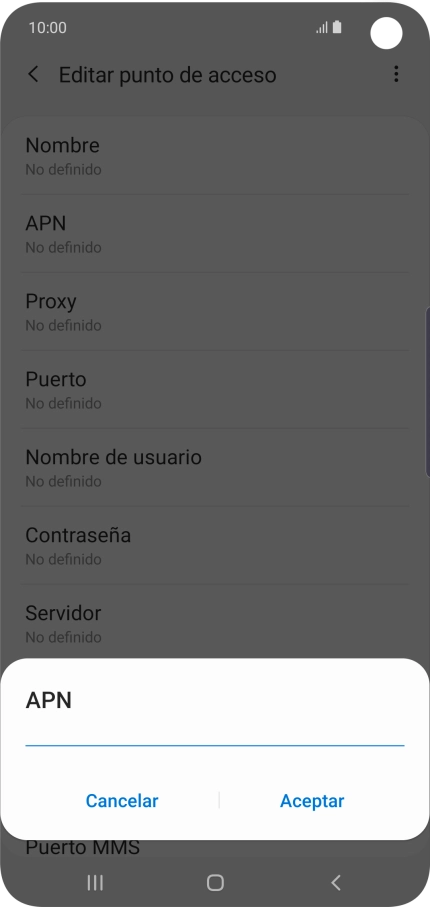 Introduce airtelwap.es y pulsa Aceptar.