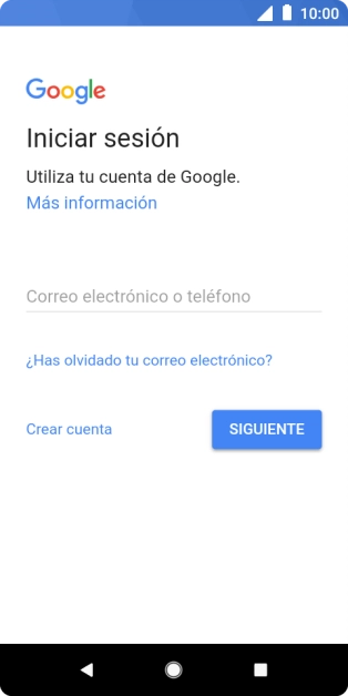 Si no tienes una cuenta de Google, pulsa Crear cuenta y sigue las indicaciones de la pantalla para ver cómo crear una cuenta nueva.
