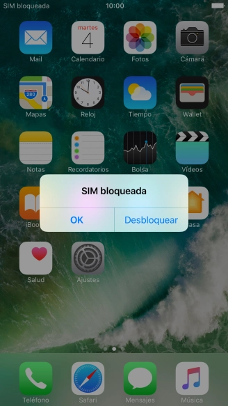 Si la tarjeta SIM no está desbloqueada, pulsa Desbloquear.