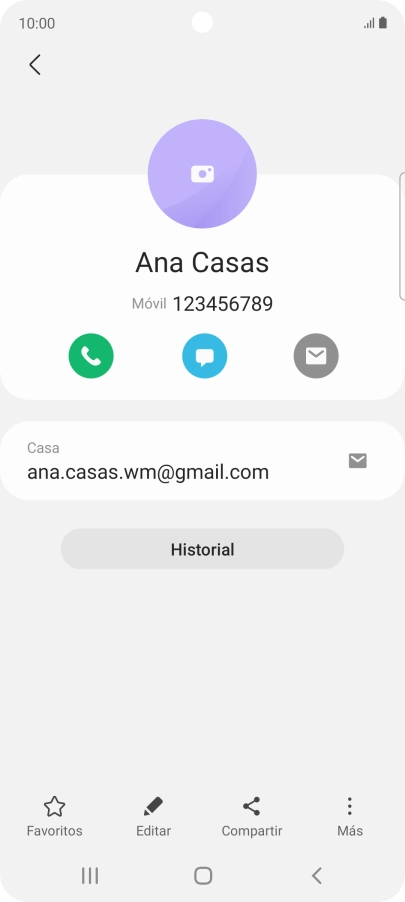 Pulsa el icono de realizar llamadas.