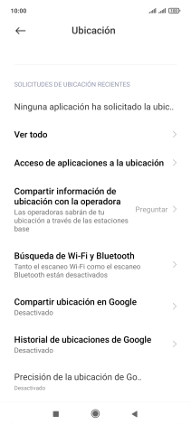 Pulsa Acceso de las aplicaciones a la ubicación.
