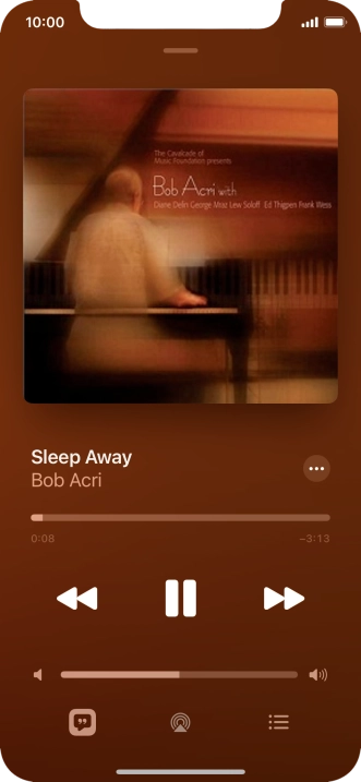 Pulsa la flecha hacia la derecha para ir al archivo de música siguiente.