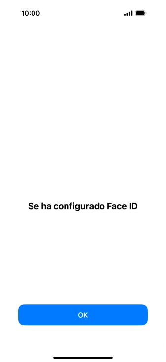 Pulsa OK. Si no has añadido anteriormente un código de seguridad, tendrás que introducir un código de libre elección dos veces consecutivas.