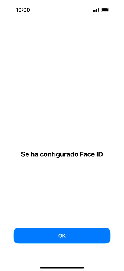 Pulsa OK. Si no has añadido anteriormente un código de seguridad, tendrás que introducir un código de libre elección dos veces consecutivas.