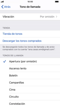 Pulsa los timbres de llamada deseados para escucharlos.