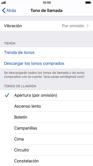 Pulsa los timbres de llamada deseados para escucharlos.