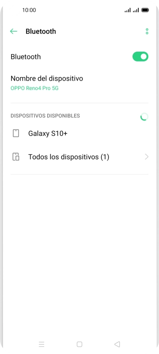 Pulsa el dispositivo Bluetooth deseado y sigue las indicaciones de la pantalla para vincular el dispositivo al teléfono.