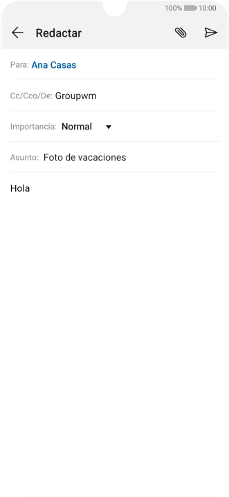 Pulsa el icono de anexos.