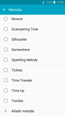 Pulsa Añadir melodía.