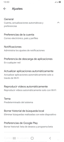 Pulsa Actualizar aplicaciones automáticamente.