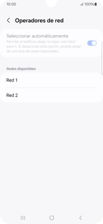 Pulsa la red deseada.