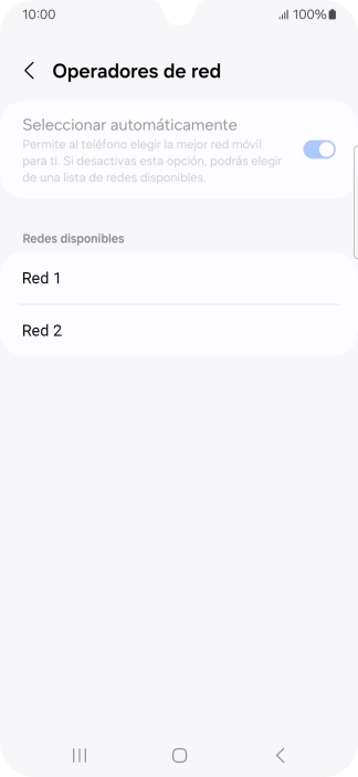Pulsa la red deseada.