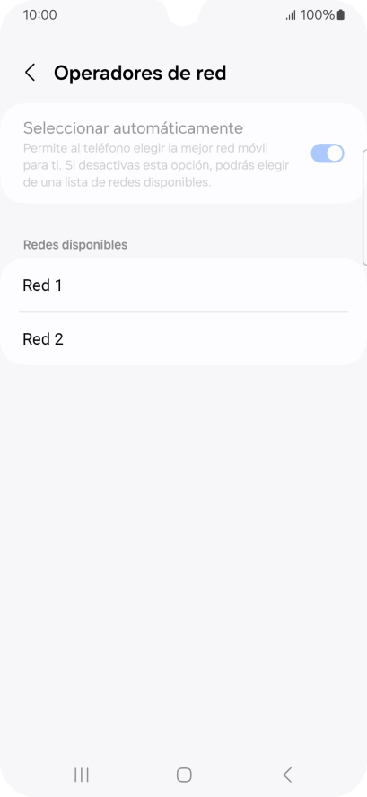 Pulsa la red deseada.