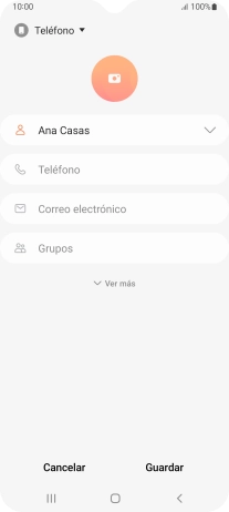 Pulsa Teléfono e introduce el número de teléfono deseado.