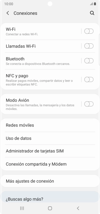 Pulsa Redes móviles.