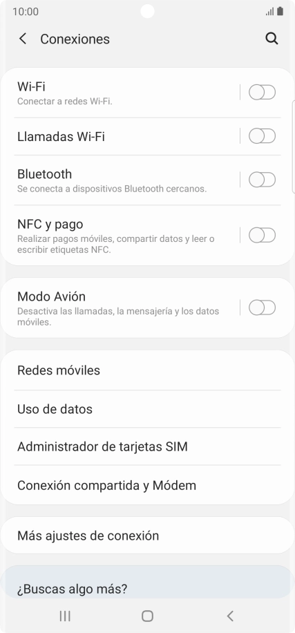Pulsa Redes móviles.