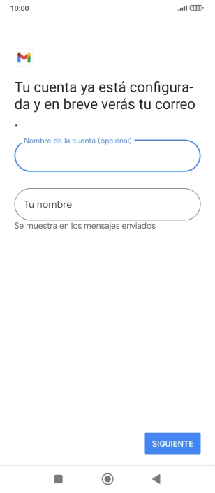 Pulsa Tu nombre e introduce el nombre del remitente.