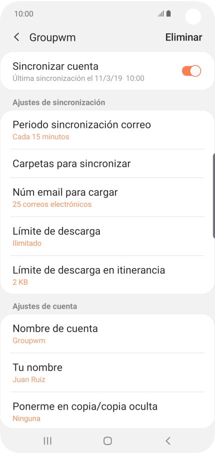 Pulsa el indicador junto a 