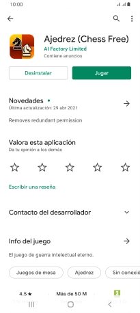 Pulsa Desinstalar.
