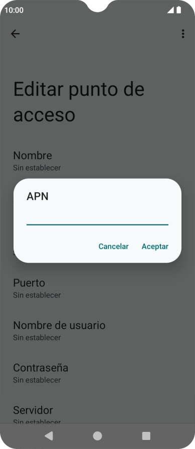 Introduce airtelwap.es y pulsa Aceptar.