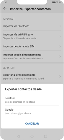 Pulsa Teléfono.