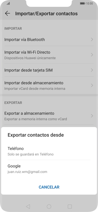 Pulsa Teléfono.