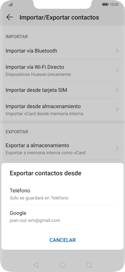 Pulsa Teléfono.