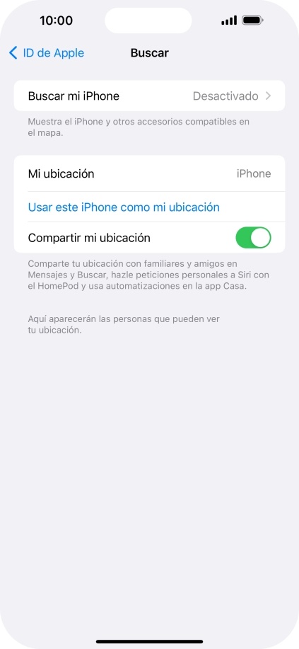 Pulsa Buscar mi iPhone.
