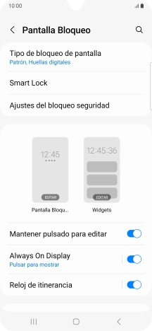 Pulsa Tipo de bloqueo de pantalla e introduce el código de seguridad extra que has creado anteriormente.
