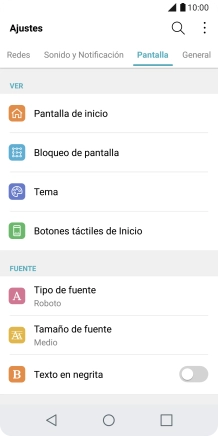 Pulsa Bloqueo de pantalla.