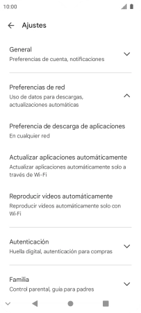 Pulsa Actualizar aplicaciones automáticamente.