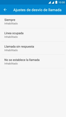 Pulsa el tipo de desvío deseado.