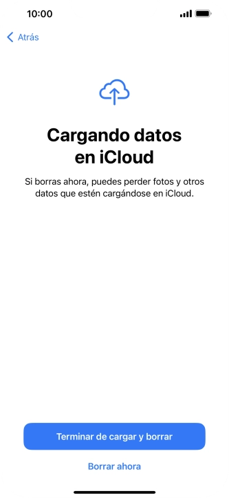 Pulsa Borrar ahora.