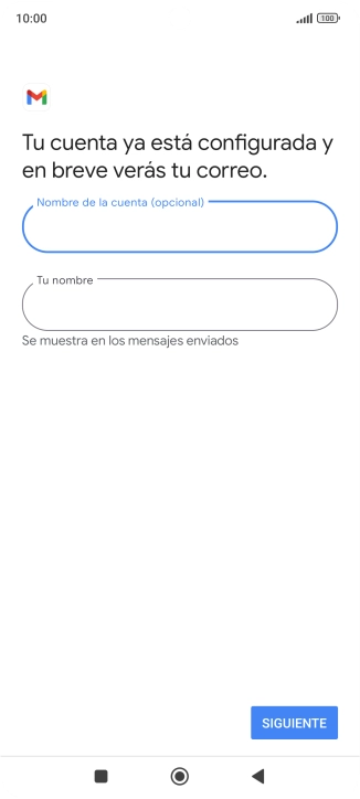 Pulsa Tu nombre e introduce el nombre del remitente.
