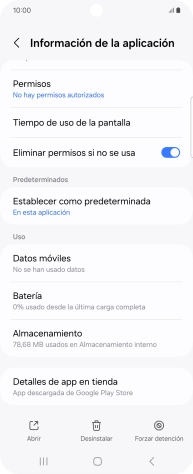 Pulsa Almacenamiento.