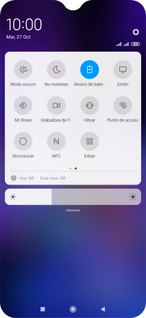 Pulsa la tecla de inicio para terminar y regresar a la pantalla de inicio.